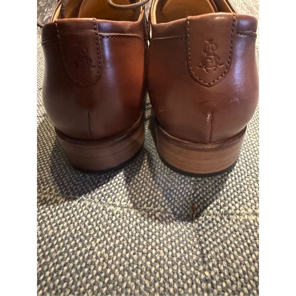 THE OFFICE OF ANGELA SCOTT Mr. Evans Walnut Leather Women's Wingtip Oxford 37.5W - Picture 7 of 8